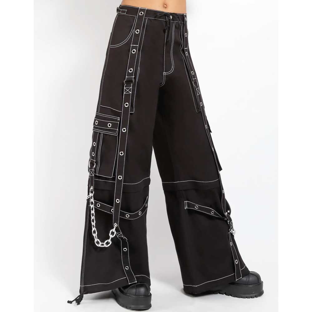 Tripp NYC - Freedom Pantalon large - Fermeture éclair - Noir/Blanc